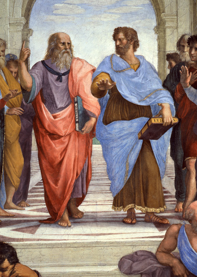 Plato and Aristotle, almost agreeing.